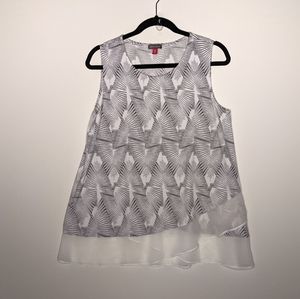 Vince Camuto sleeveless geometric asymmetrical top